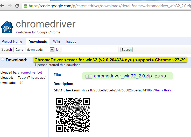 chrome driver 32 bit download for selenium webdriver