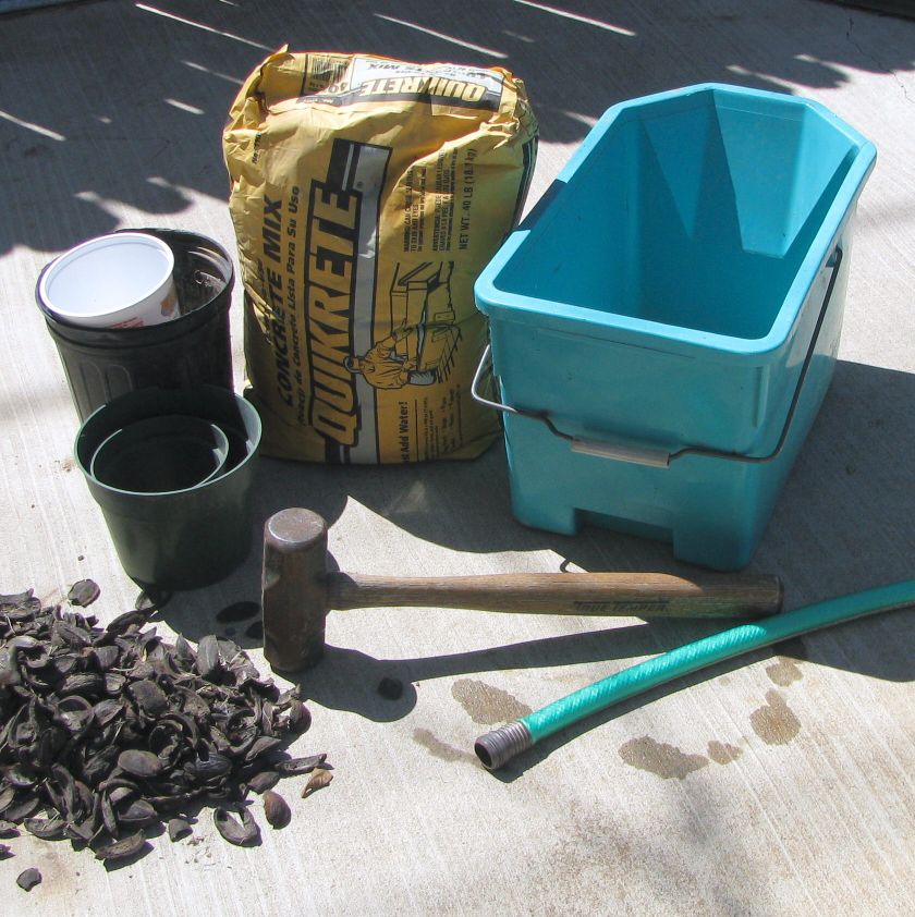 Glass Notes: Small Cement Patio Pots DIY