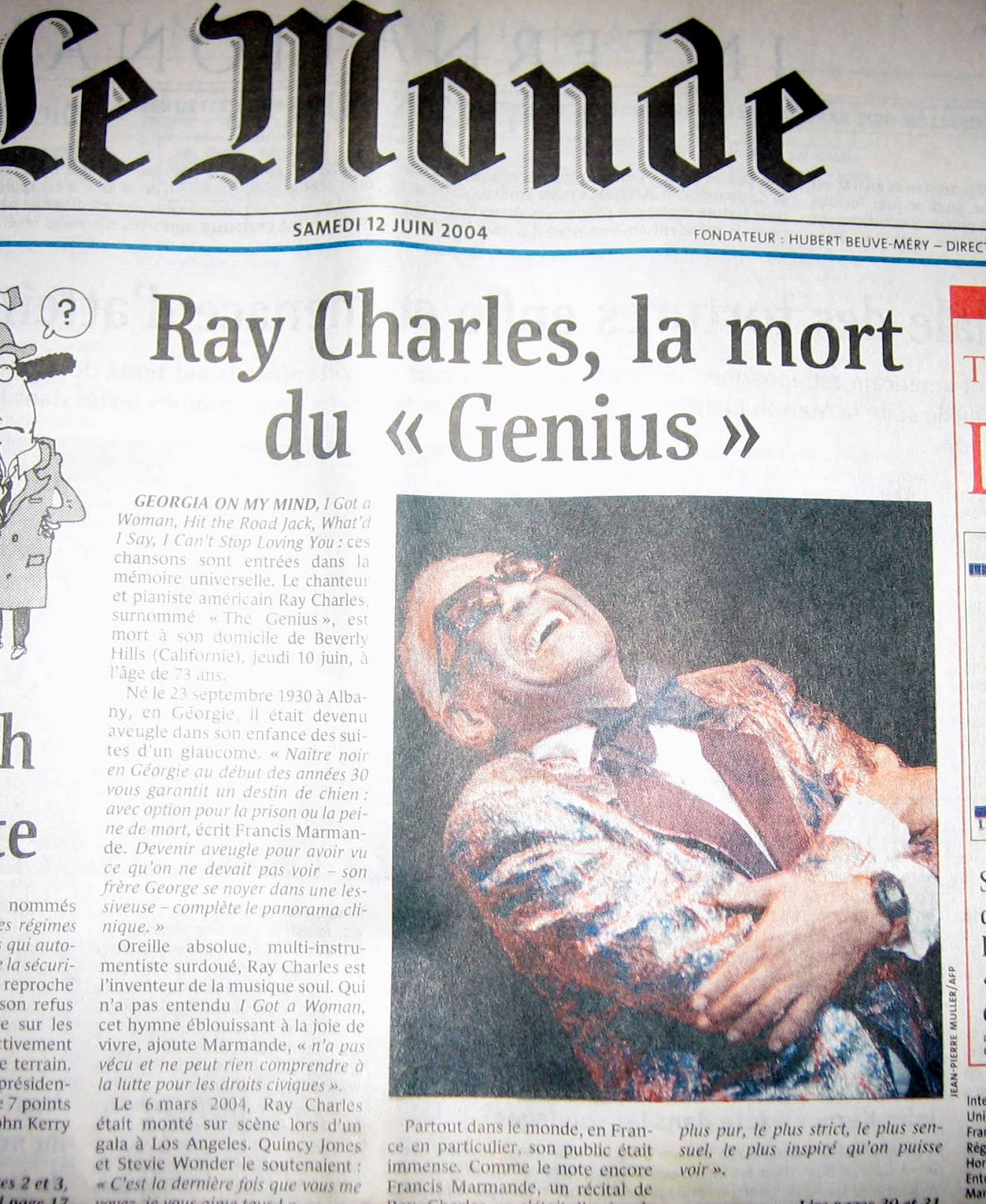 Il Est Mort Le Soleil Ray Charles Ray Charles Video Museum: Ray Charles Was In Town - Chronology 2004>