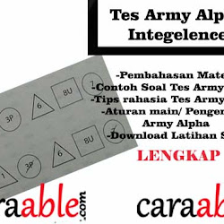 Tips Rahasia Dan Contoh Soal Tes Army Alpha Intelegence Dengan Pembahasan Army Alpha Test Download Pdf Caraable Guide
