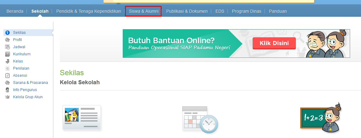 Menambah/Meluluskan Siswa PADAMU NEGERI dengan mudah