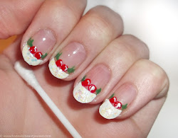 french christmas manicure nail winter polish