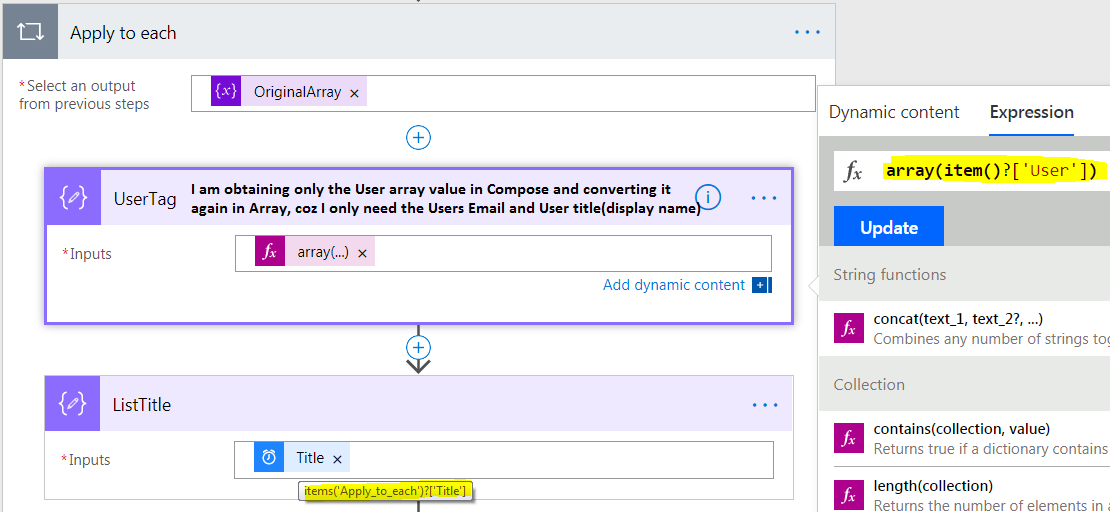 SharePoint Administration Microsoft Flow SharePoint Online Alerts Get list of users
