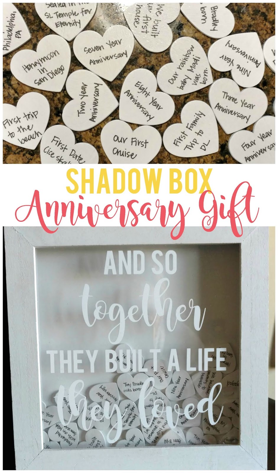 Memories Shadow Box Anniversary Gift Sunshine and Munchkins