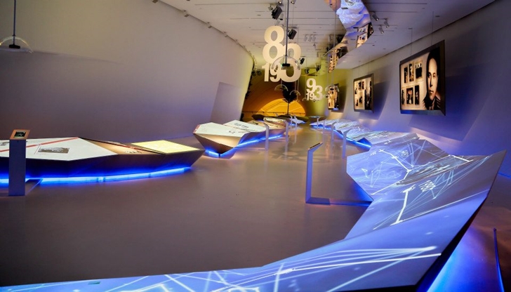 Modern museum in Heydar Aliyev Cultural Center by Zaha Hadid Architects