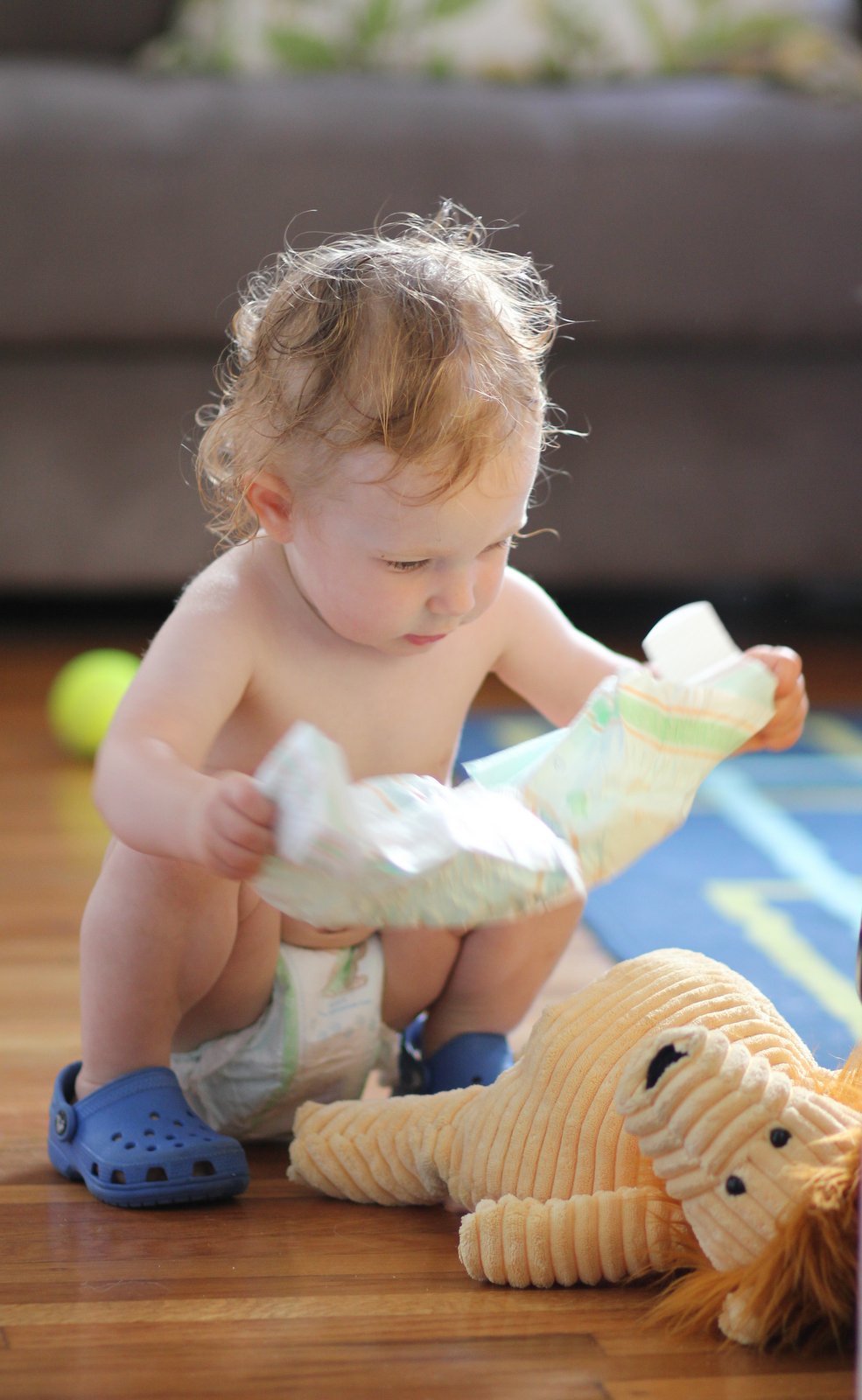 Nose to Nose diaper change