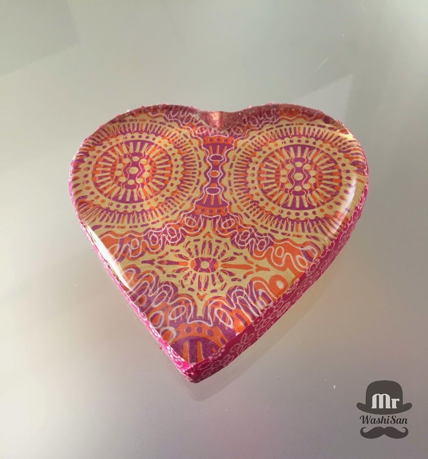 Corazón de cristal con decoupage y washitape diy handmade by mrwashisan http://mrwashisan.blogspot.com.es