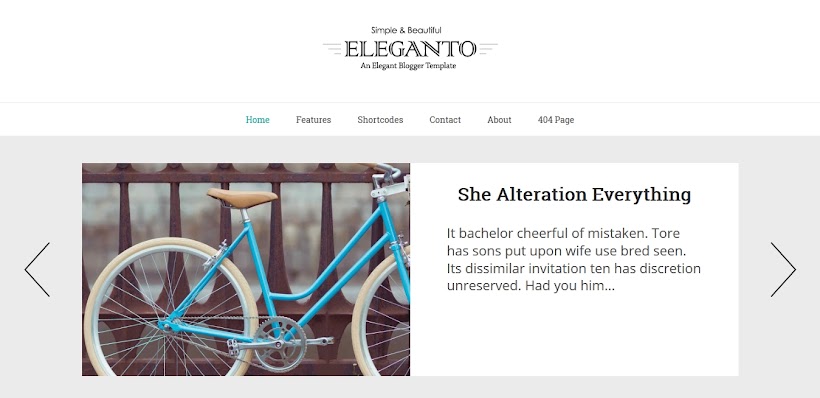 Eleganto Free Blogger Template