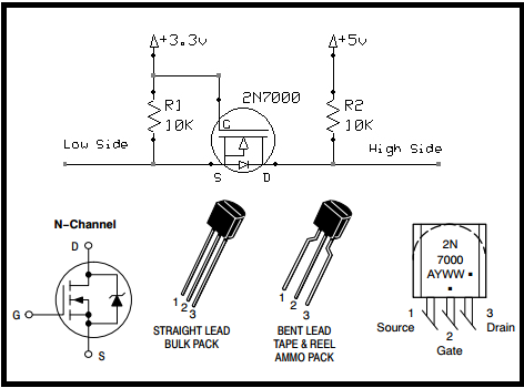 Bidirectional 3.3v 5v Level Shifter