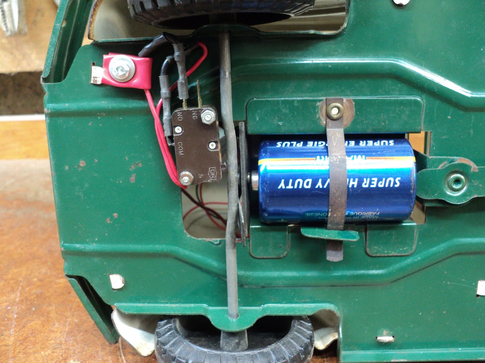 Rouge River Workshop: A Toy Tow Truck's Dome Light From Patio Lantern