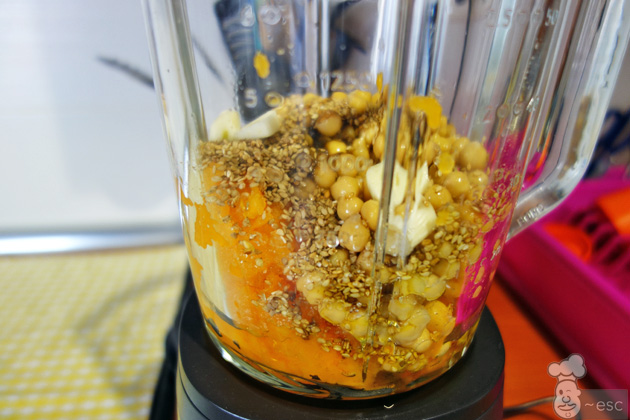 Hummus con calabaza asada