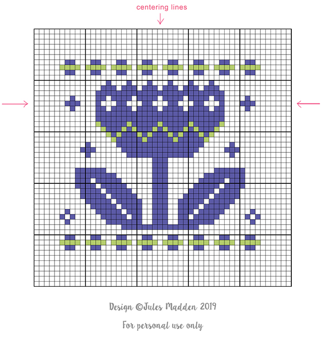 creating with Jules: cross stitch pocket