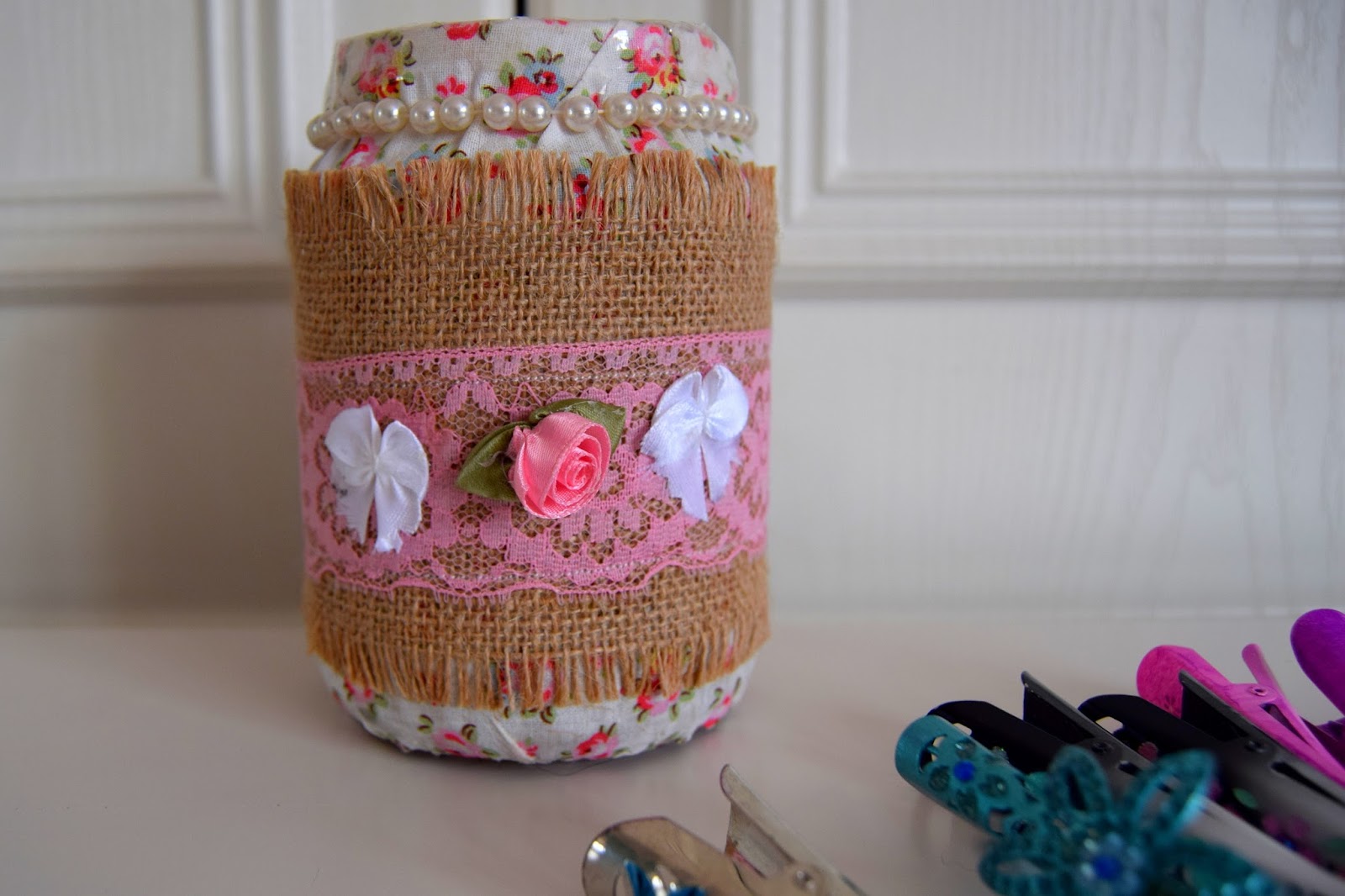 Upcycled Beetroot Jar Shabby Chic Style Claire Justine