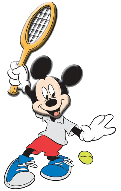 Mickey jugando al tenis 