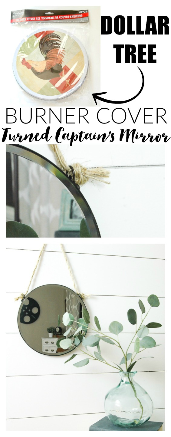 How to make a captain's mirror from a burner cover