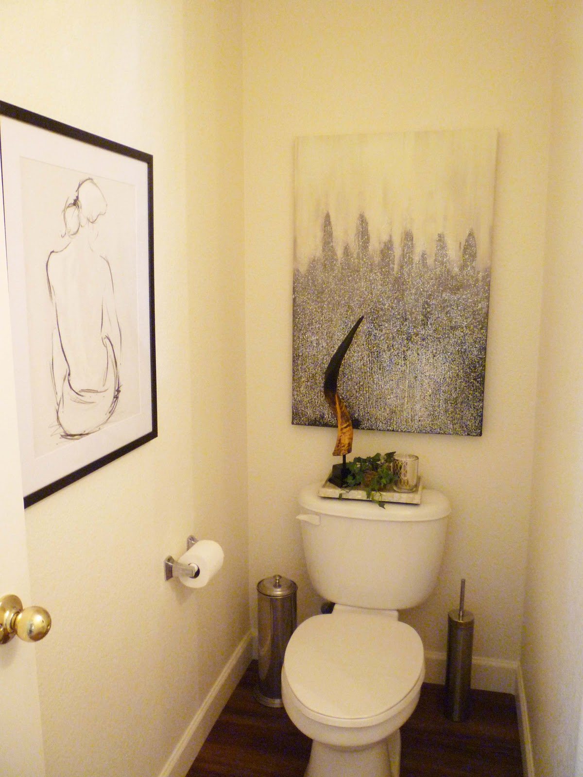 My Small Powder Room Gets An Uptown Makeover A Stroll Thru Life