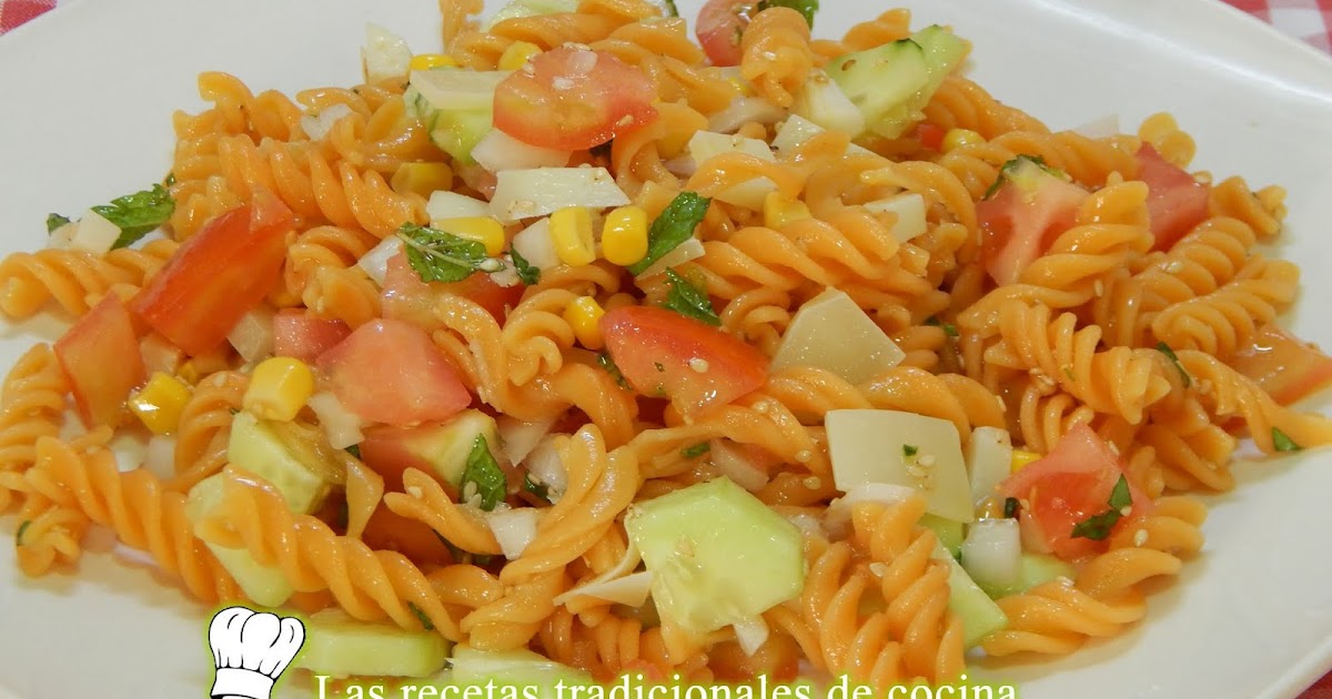 Cómo hacer Ensalada de pasta de lentejas rojas - Recetas de cocina con