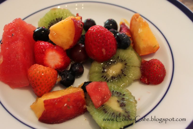 Coles Cafe Fruit Salad with Lime Mint Dressing