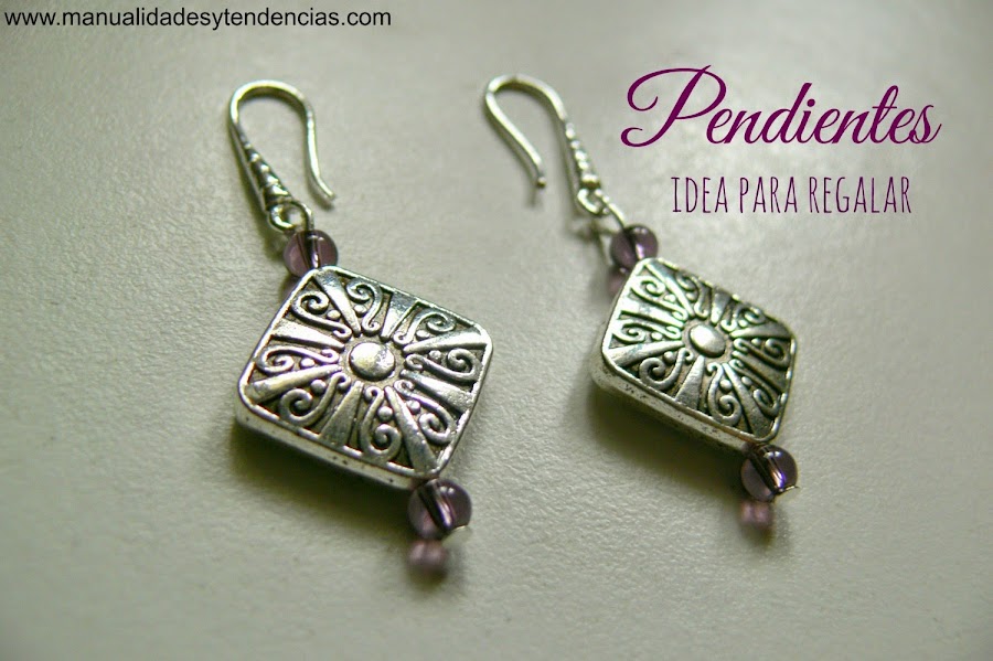 Pendientes de moda con abalorios de metal 