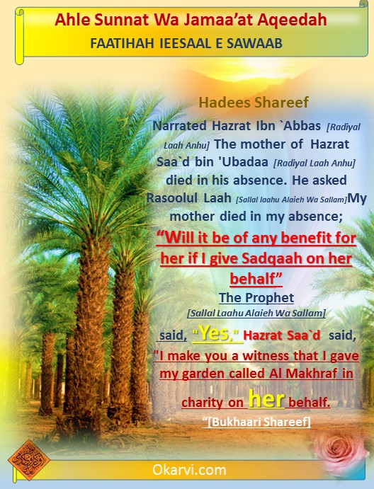 Hadees Shareef about Sadqaah – Charity