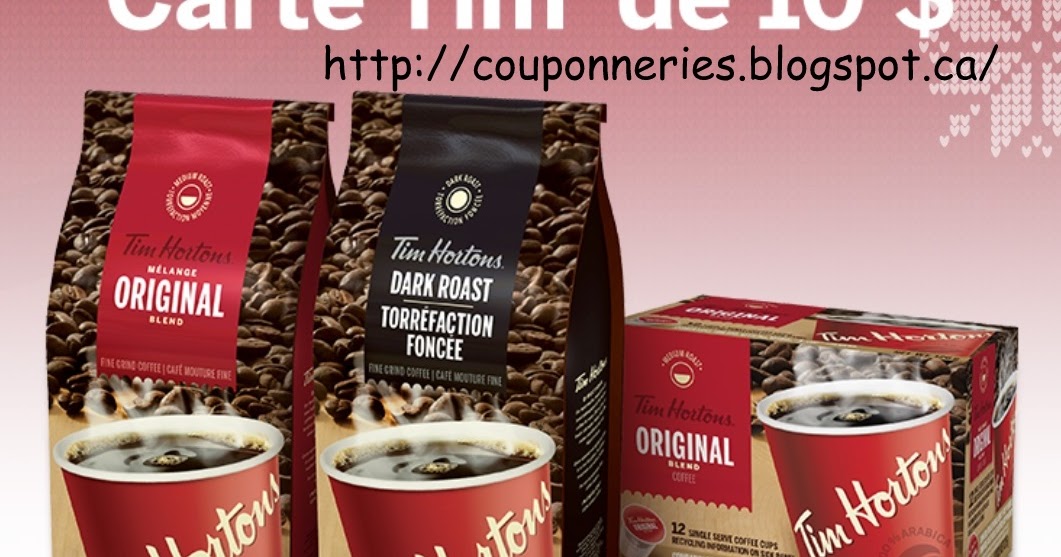 Coupons et Circulaires CarteCadeau Tim Hortons de 10