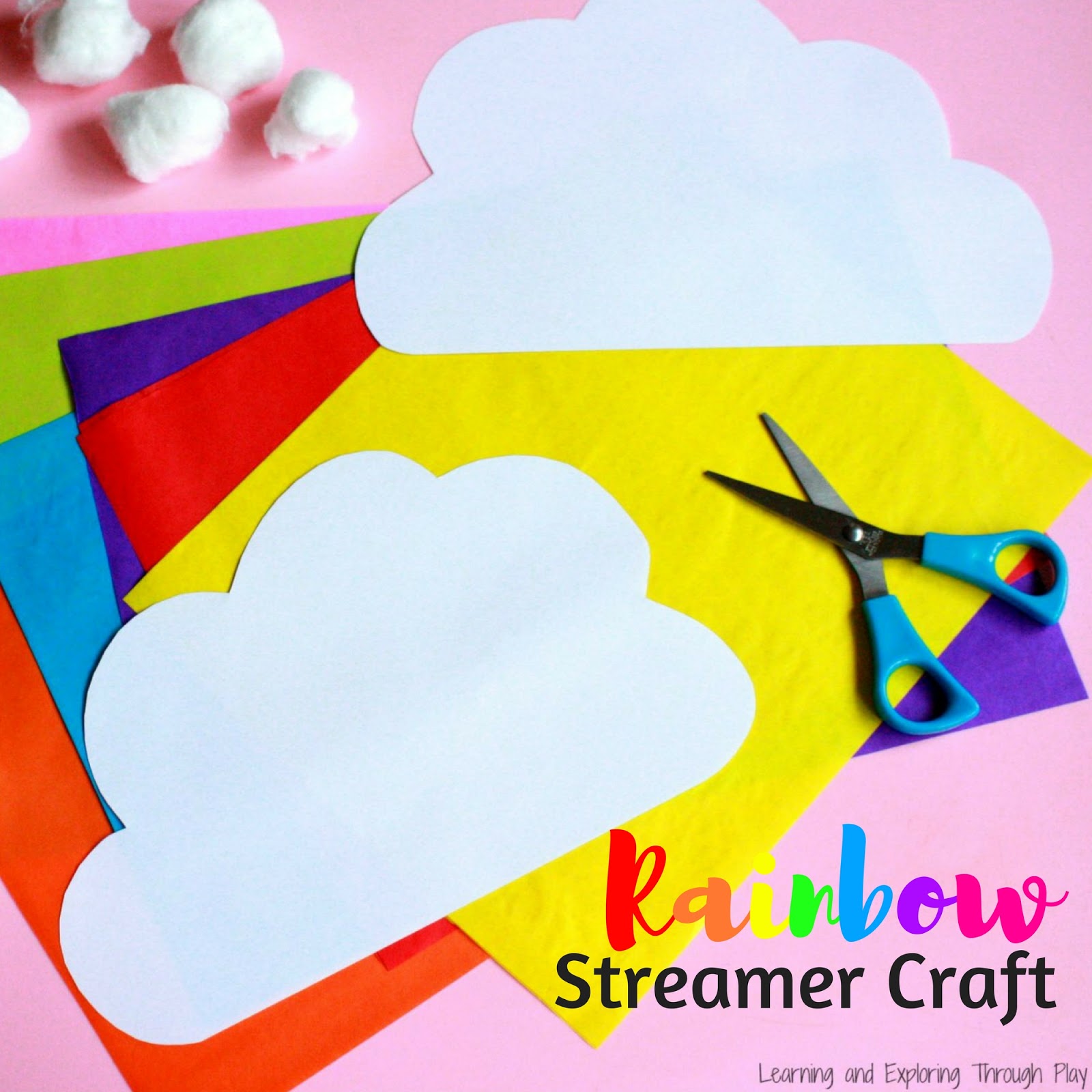 Learning and Exploring Through Play Rainbow Streamer Craft