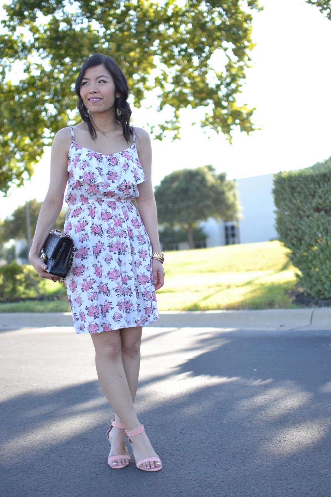 Style and Cappuccino : Sweet Rosé: Floral Sundress & Blush Heels