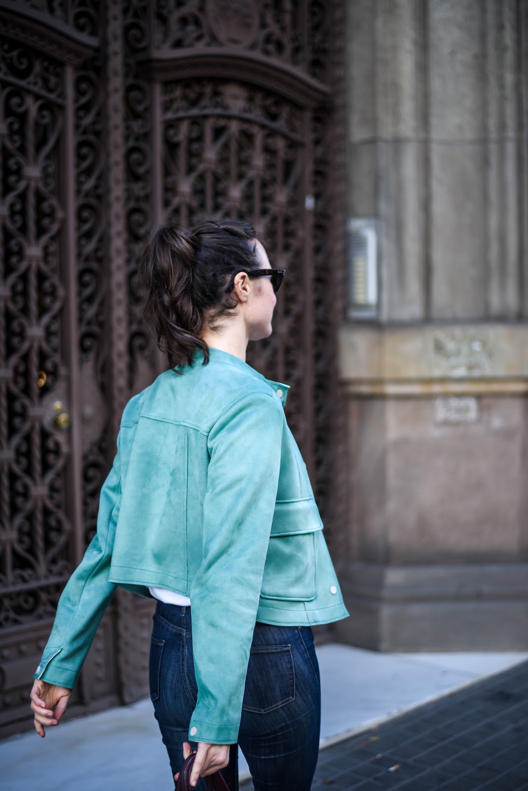 green_suede_jacket_zara_streetstyle_barcelona