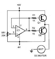 DC MOTOR CONTROLLER CIRCUIT USING 741 OP-AMP SCHEMATIC DIAGRAM | Wiring