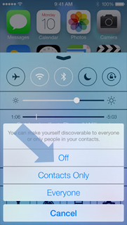 Diferentes Configuraciones del modo Invisible en AirDrop para iOS