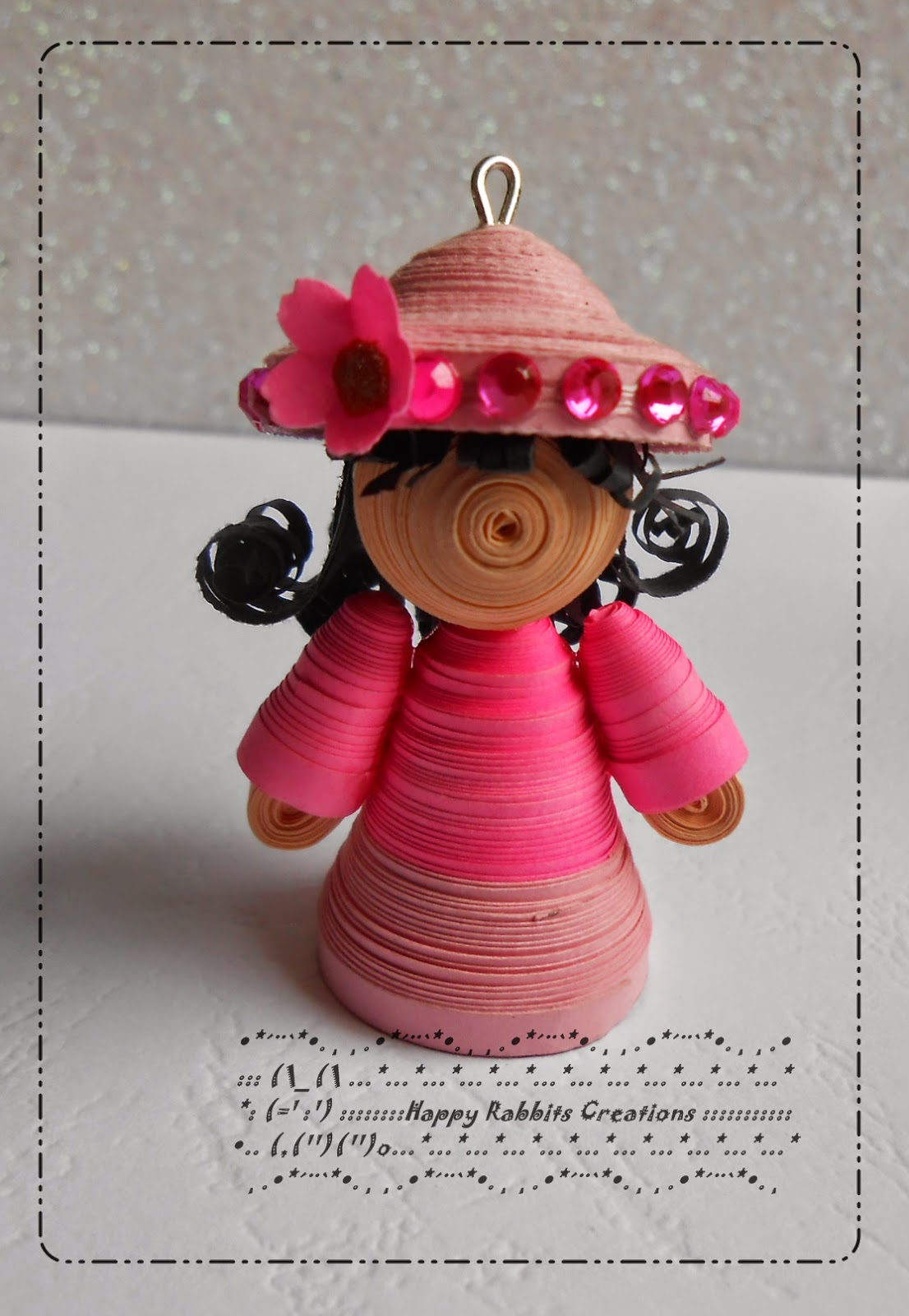 Happy Rabbits Creations Handmade 3D Paper Quilling Dolls