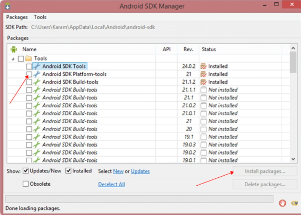 Схема Android SDK. How update package Manager. Android naming packages. FACELOCK Android.