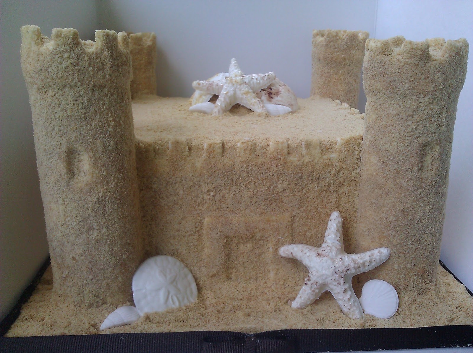 Cakery Creation Sand Castle Cake tutorial by Liz at Cakery Creation