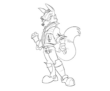 #9 Fox McCloud Coloring Page