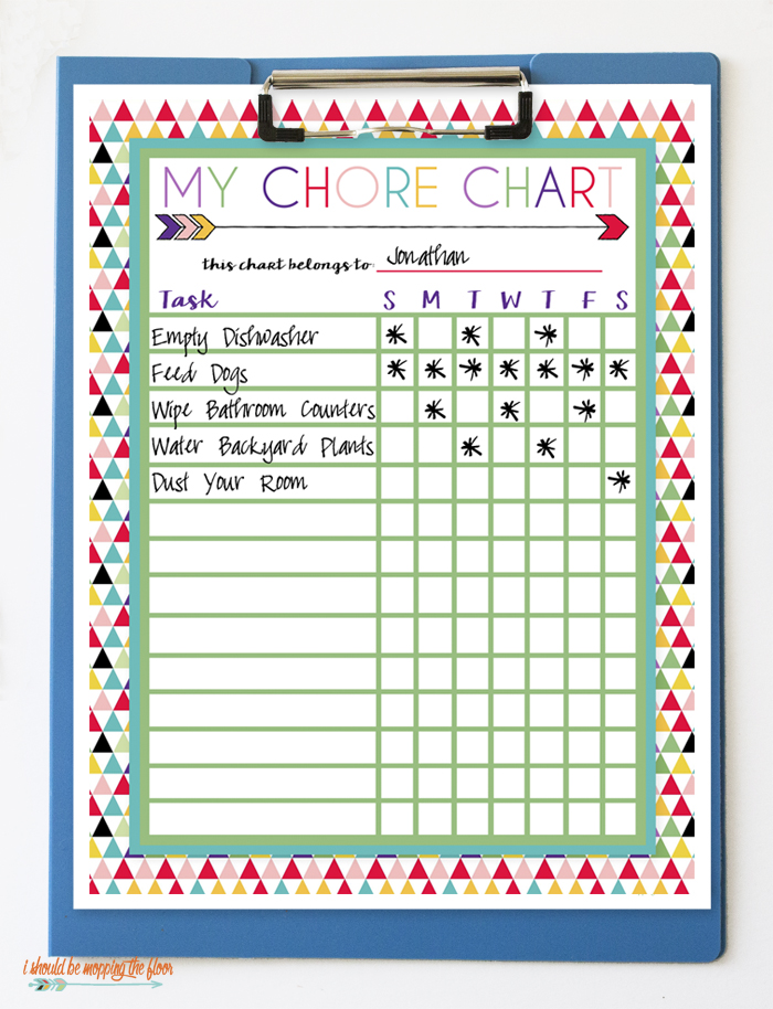Chore Chart For Adults Printable Free