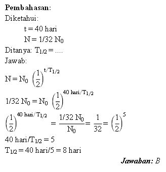 Contoh Soal Fisika Inti
