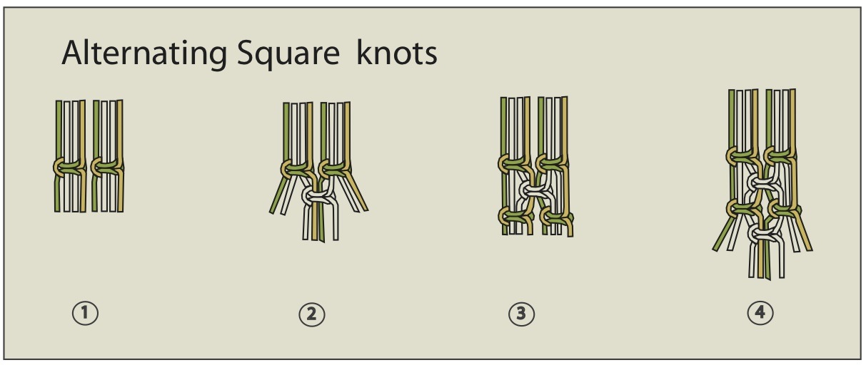 Ecocrafta Macrame Alternating Square Knots