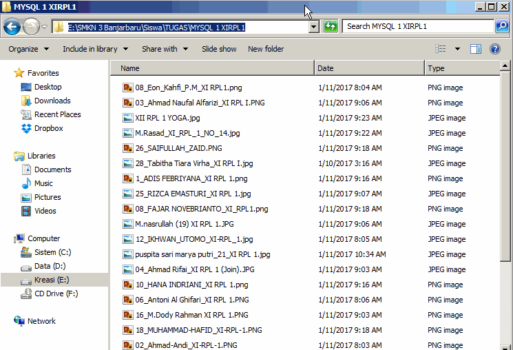 Cara Mengambil Daftar Nama File Nur Kholis Majid