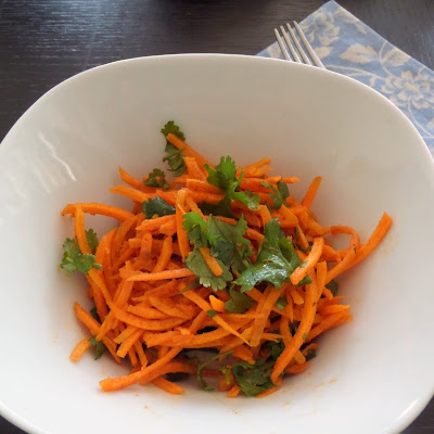 Moroccan Raw Carrot Salad:  A delicious and colorful carrot slaw with bold flavors.