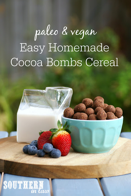 Easy Homemade Paleo Cereal Recipe - cocoa bombs, gluten free, grain free, paleo, vegan, egg free, dairy free, sugar free, clean eating recipe