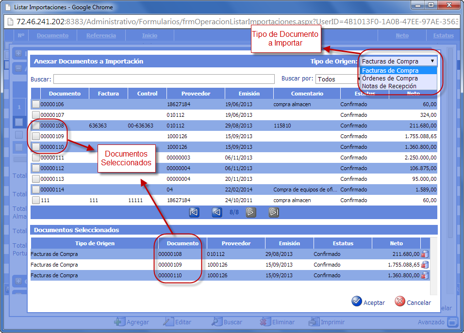 Anexar Documentos a Importación - Gastos de Importación de eFactory ERP/CRM Anexar Documentos a Importación - Gastos de Importación de eFactory ERP/CRM