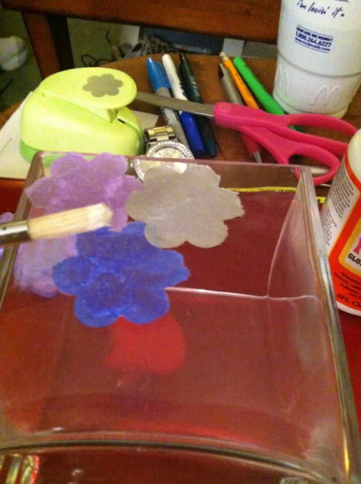 Chelsea Cecelia Creations Tissue Paper ModPodge Vase