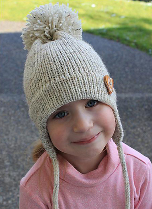Beautiful Skills Crochet Knitting Quilting Child's earflap hat on