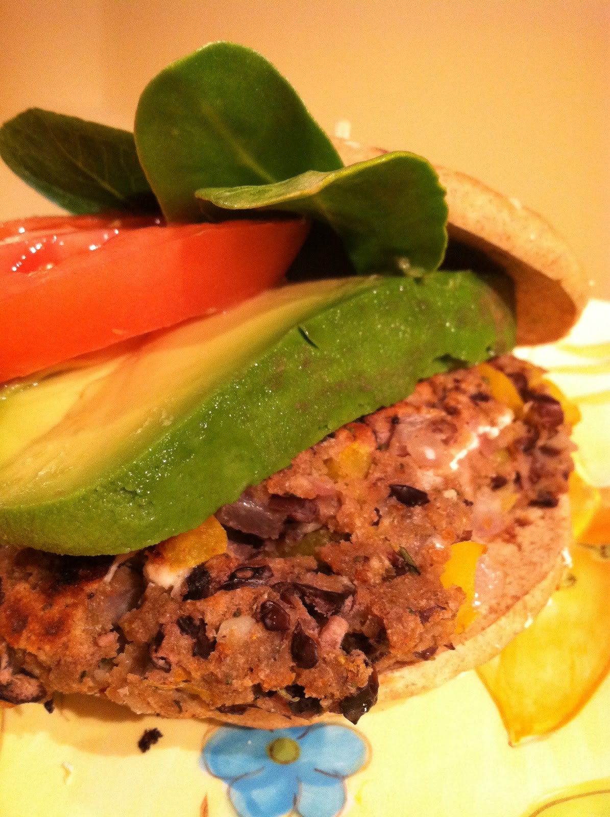 Irreplaceable is being different Avocado Goat Cheese Black Bean Burger