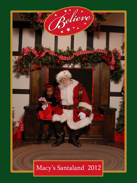 V and Santa at Macy's