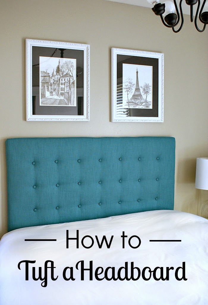 How to Tuft a Headboard, Turquoise Tufted Headboard