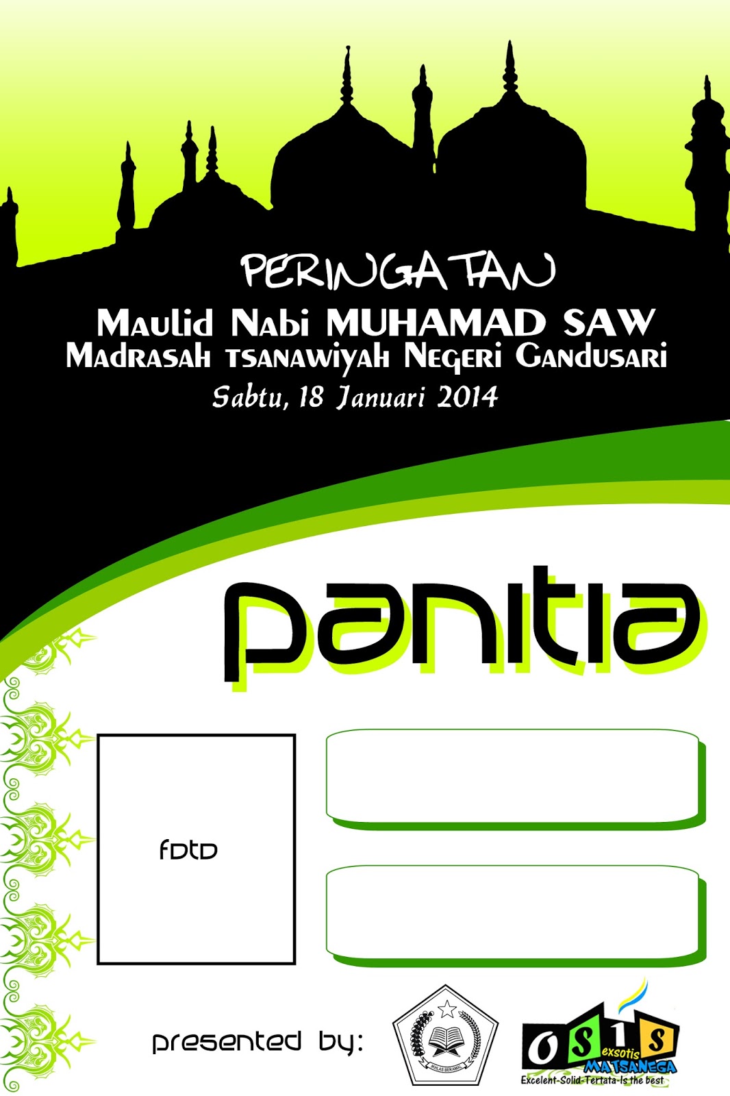 Design Id Card  Panitia Maulid SMP MTS