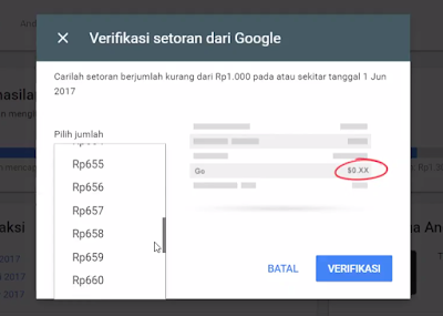 cara verifikasi no rekening di google adsense