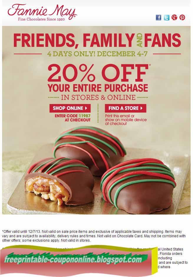 Fannie may coupon code