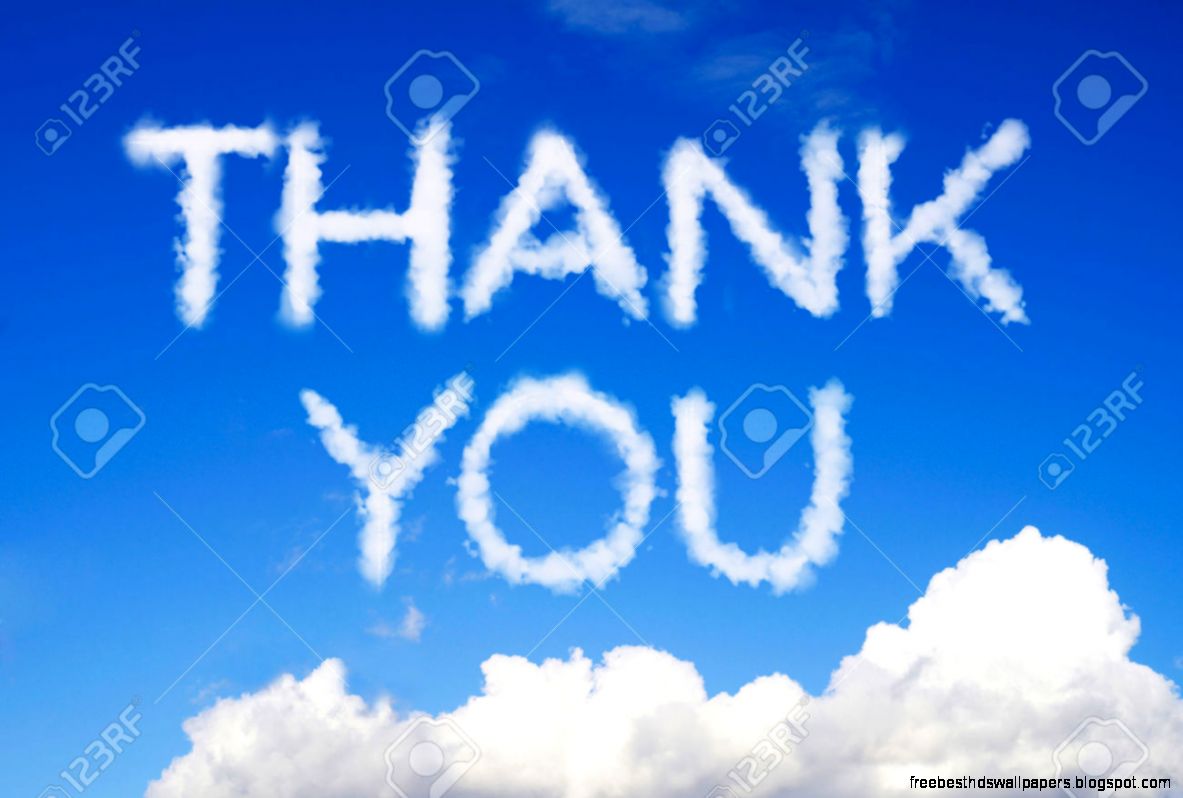 Thank You Message In The Sky Stock Photo Picture And Royalty Free